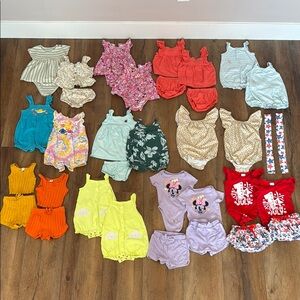 Colorful Twin Girl 6-9 month Bundle